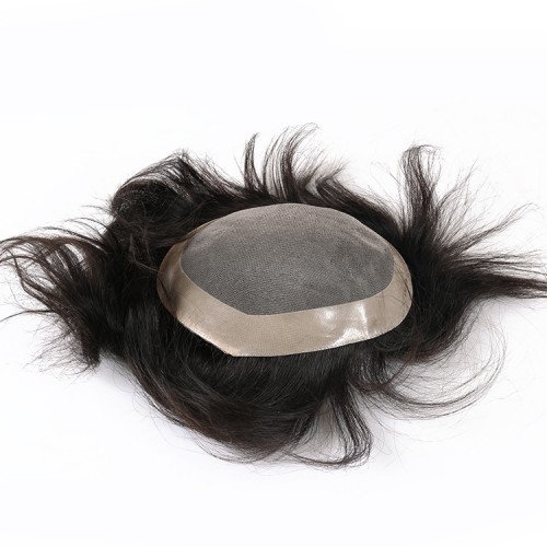 Invisilace Mono Base Replacement 10"x8" Human Hair Men Toupee For Bald