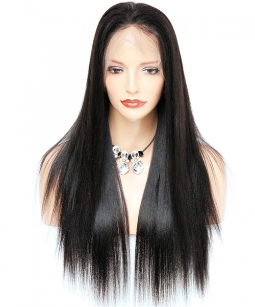 Invisilace Full Lace Human Hair Wigs Straight 150% Density For Women