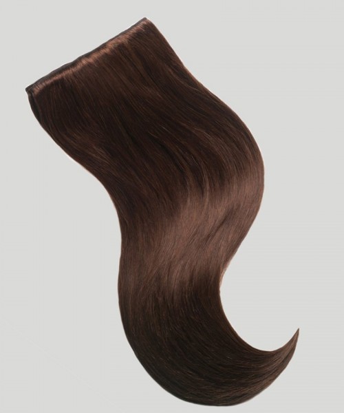 Invisilace Chocolate Brown Color Straight Clip in Human Hair Extensions 120g 7pcs/set