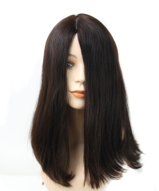 Invisilace Straight Jewish Wig Human Hair Silk Top Wigs 150% Density Color 4