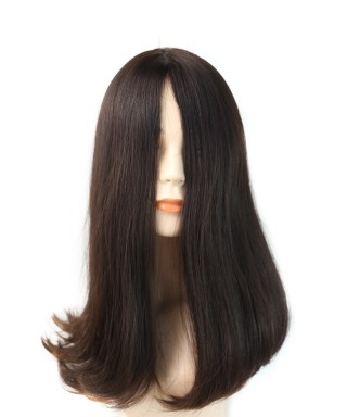 Invisilace Straight Jewish Wig For Women 150% Density Human Hair Silk Top Wigs 