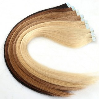 Invisilace Double Drawn Human Hair Invisible Remy Cuticle Tape In Hair Extensions