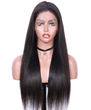 Invisilace 6inch Deep Part Fake Scalp Lace Front Wigs Straight 130% Density