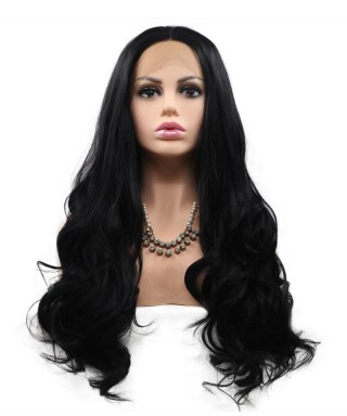 Invisilace Synthetic Lace Front Wigs Body Wave Long 24inch