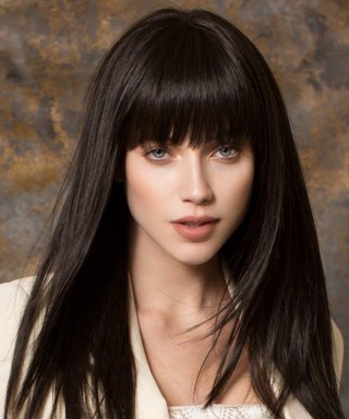150% Density Straight Wig with Bang 360 Invisilace Frontal Human Hair Wigs