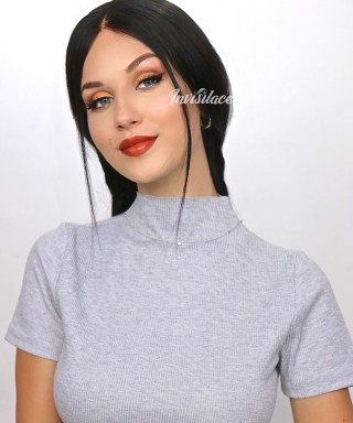 Invisilace Transparent 360 Lace Frontal Wigs Human Hair Straight 150% Density