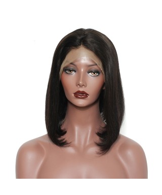 Invisilace 180% Density Full Lace Human Hair Wigs Straight Bob Wig