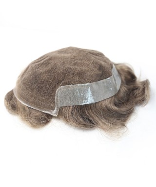 Invisilace French Lace Men's Toupee Wave Human Hair Replacement