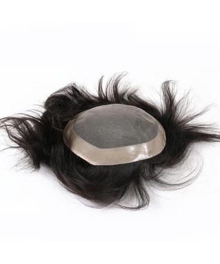 Invisilace Mono Base Replacement 10"x8" Human Hair Men Toupee For Bald
