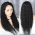 Invisilace 13x6 Lace Front Human Hair Wig Curly Natural Black Color 150% Density 