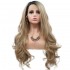 Invisilace 1B Blonde Ombre Wavy Long Synthetic Lace Front Wigs