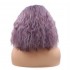 Invisilace Purple Curly Short Synthetic Bob Lace Front Wigs