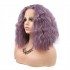 Invisilace Purple Curly Short Synthetic Bob Lace Front Wigs