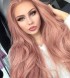 Invisilace Dark Pink Body Wave Long Synthetic Lace Front Wig 