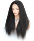 Invisilace 6inch Deep Part Fake Scalp Lace Front Wigs Kinky Straight 130% Density
