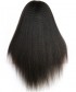 Invisilace 6inch Deep Part Fake Scalp Lace Front Wigs Kinky Straight 130% Density