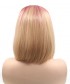 Invisilace Ombre Blonde Straight Bob Synthetic Lace Front Wigs 