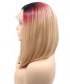 Invisilace Ombre Blonde Straight Bob Synthetic Lace Front Wigs 