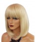 Invisilace 613 Blonde Bob Wig with Bangs Lace Front Human Hair Wigs 150% Density