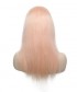 Light Pink Full Lace Human Hair Wigs 130% Density 14 Inch