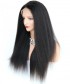 Invisilace 6inch Deep Part Fake Scalp Lace Front Wigs Kinky Straight 130% Density