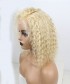 Invisilace Blonde Lace Front Human Hair Wigs Curly Bob Wig 150% Density