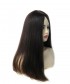 Invisilace Jewish Wigs Straight Human Hair 150% Density Kosher Sheitel Silk Top Wig