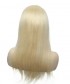 Virgin Blonde Full Lace Human Hair Wigs 130% Density 16 Inch