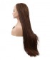 Brown Braid Long Invisilace Synthetic Hair Wig 