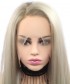 Invisilace Silver Blonde Straight Long Synthetic Hair Wig 