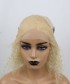 Invisilace Blonde Lace Front Human Hair Wigs Curly Bob Wig 150% Density