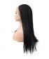 Invisilace Long Black Braid Synthetic Lace Front Wigs