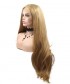 Invisilace Dark Blonde Straight Long Synthetic Hair Wig 