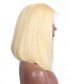 Invisilace 613 Blonde Bob Wig Straight Lace Front Human Hair Wigs 130% Density