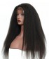 Invisilace Kinky Straight  Full Lace Human Hair Wigs For Women 130% Density