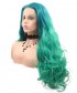 Invisilace Long Green Body Wave Synthetic Hair Wigs For Women 