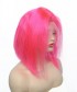 Pink Bob Wig 130% Density Lace Front Human Hair Wigs 