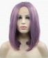 Invisilace Purple Short Bob Wig Straight Synthetic Lace Front Wigs 