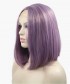 Invisilace Purple Short Bob Wig Straight Synthetic Lace Front Wigs 
