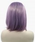 Invisilace Purple Short Bob Wig Straight Synthetic Lace Front Wigs 