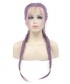 Invisilace Purple Braid Synthetic Lace Front Wigs For Women