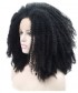 Invisilace Afro Kinky Curly Wig For Women Black Synthetic Lace Front Wigs 