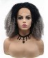 Invisilace 1B Gray Ombre Synthetic Lace Front Wigs Afro Kinky Curly Wig