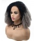 Invisilace 1B Gray Ombre Synthetic Lace Front Wigs Afro Kinky Curly Wig