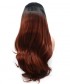 Invisilace Ombre Brown Wavy Long Synthetic Lace Front Wigs 