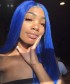 Invisilace Blue Wig 13x6 Lace Front Wigs Human Hair Straight 150% Density 