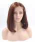 360 Transparent Lace Frontal Human Hair Wig Medium Brown Color Straight Bob 150% Density 