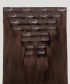 Invisilace Chocolate Brown Color Straight Clip in Human Hair Extensions 120g 7pcs/set