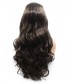 Brown Body Wave Long Invisilace Synthetic Hair Wig 