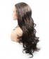 Brown Body Wave Long Invisilace Synthetic Hair Wig 